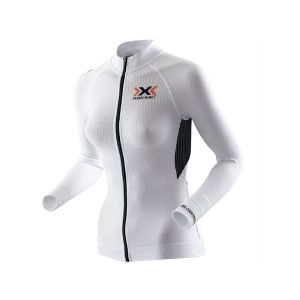 X-Bionic The Trick full zip long sleeve cycling jersey women (white / black)